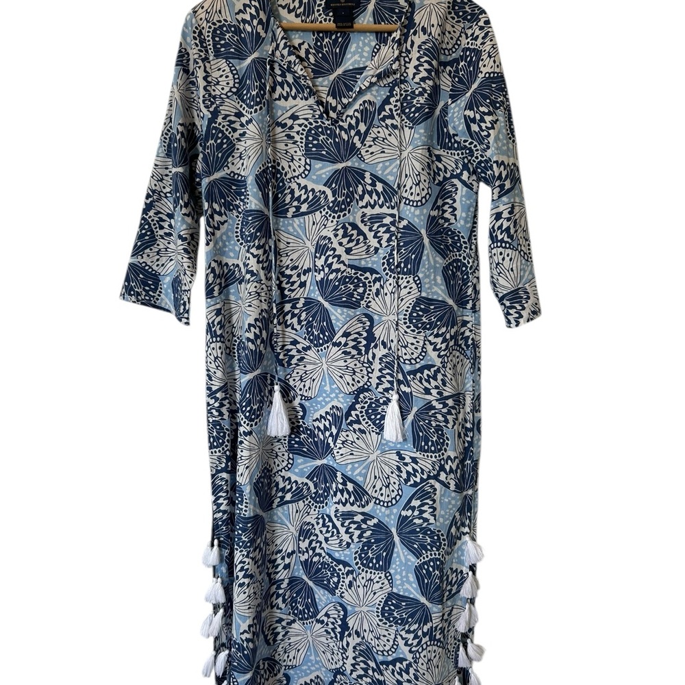 Brooks Brothers Small Dress Swim Cover Beach Resort Tassles Pool